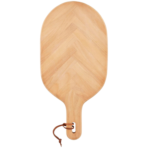 [178373-BB] Herringbone Beech Wood Serving Board 19.5x9.4in