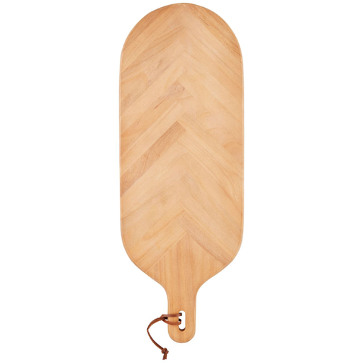 [178374-BB] Herringbone Beech Wood Serving Board  25.75x 9.4in