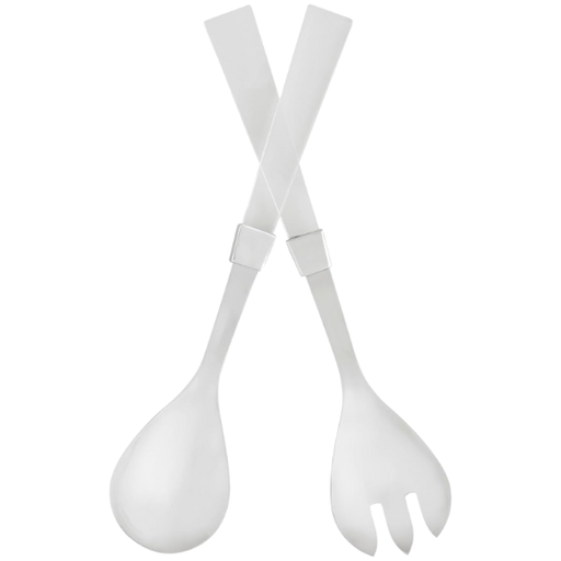 [178385-BB] Acrylic Salad Servers White 2pc 10.25x2.44in