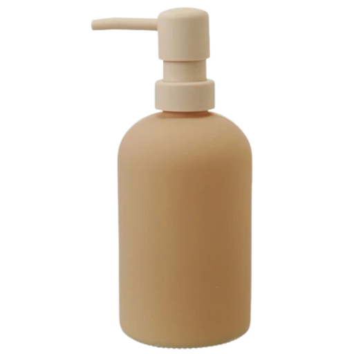 [178526-BB] Glass Soap Dispenser Glaze Tan