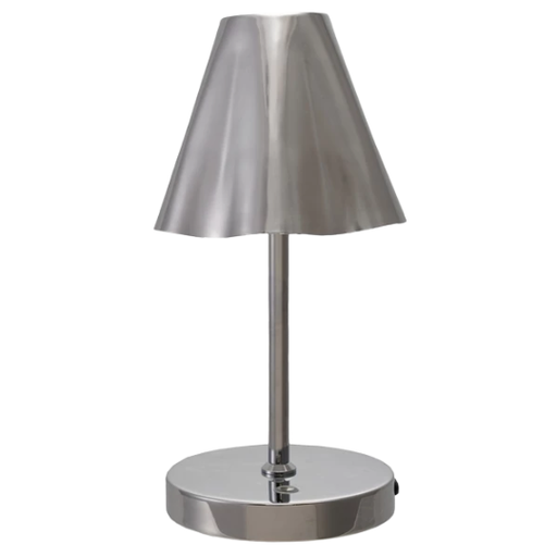 [178534-BB] Ruffled LED Table Lamp With Touch Sensor Chrome 11in