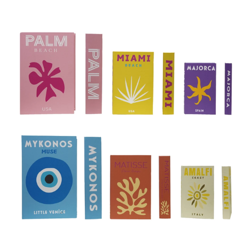 [178572-BB] Destinations Book Storage Box Assorted 3pc