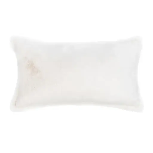 [178590-BB] Taiga Faux Fur Pillow Ivory 14x26in