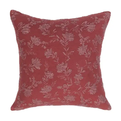 [178597-BB] Rosecliff Pillow Burgundy Red 22x22in