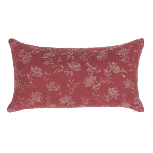 [178598-BB] Rosecliff Pillow Burgundy Red 14x26in