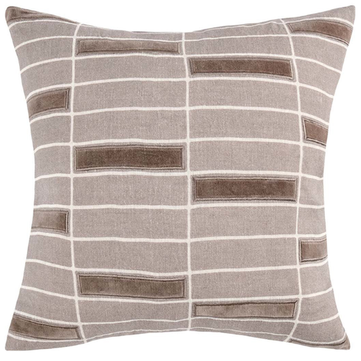 [178613-BB] Breccia Pillow Taupe 22x22in
