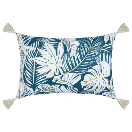 [178672-BB] Aloha Bolster Pillow Blue 16x24in