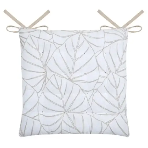 [178665-BB] Nova Chair Pad White Natural 15x15in