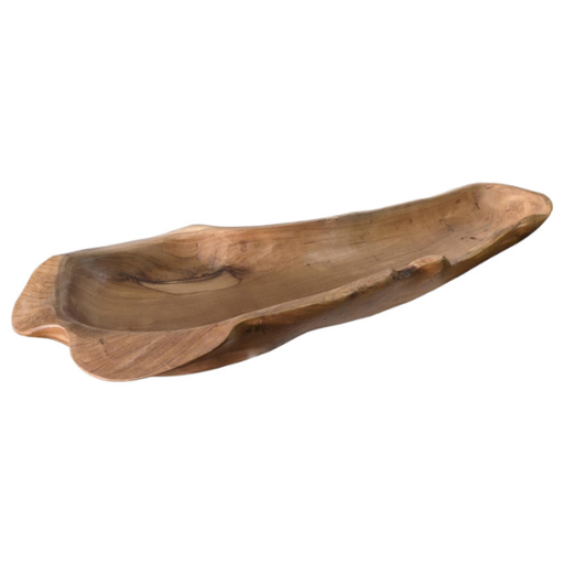 [178721-BB] Teak Wood Bowl Natural 39in