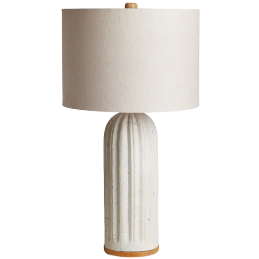 [178725-BB] Ceramic Table Lamp Ivory 26in
