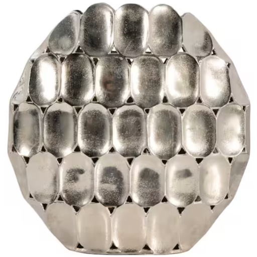 [178731-BB] Oval Vase Silver 17in
