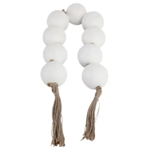 [178736-BB] Ecomix Bead Garland White 3x44in