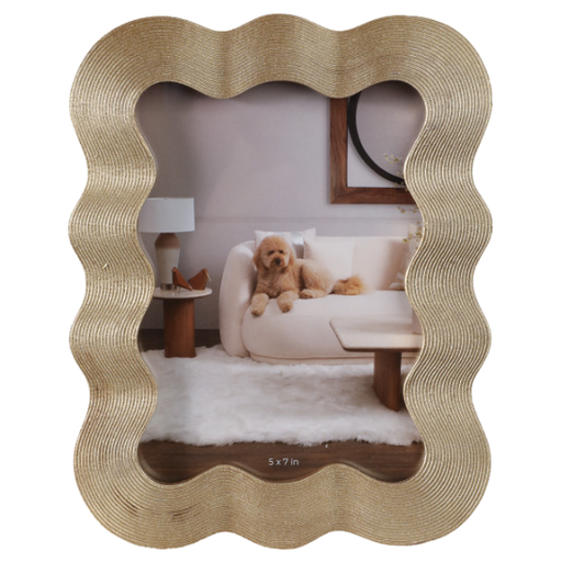 [178742-BB] Squiggle Photo Frame Gold 5x7in