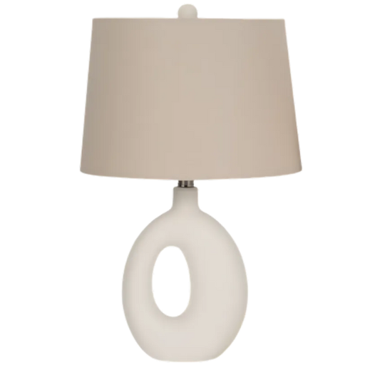 [178743-BB] Cut Out Table Lamp White 23in