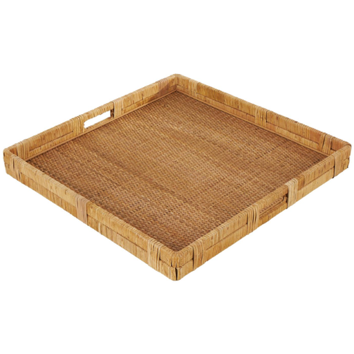[178793-BB] Handmade Rattan Decorative Tray 22x23in
