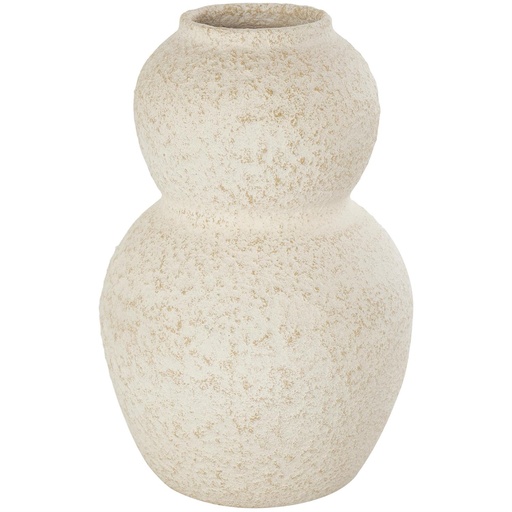 [178802-BB] Ceramic Hourglass Textured Vase 12in