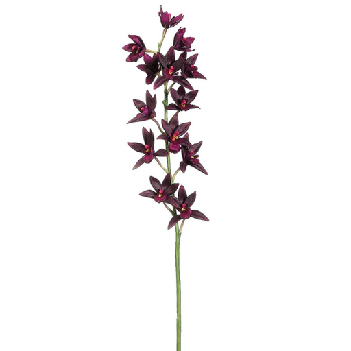 [178822-BB] Cymbidum Orchid Spray Plum 38in
