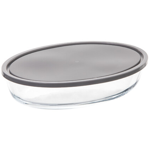[178842-BB] Keepeat Glass Dish Oval 12x8in