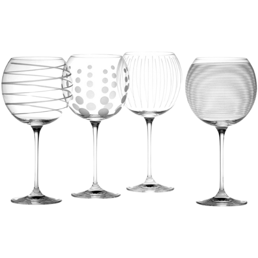 [178955-BB] Cheers Balloon Wine Glass Set 4pc