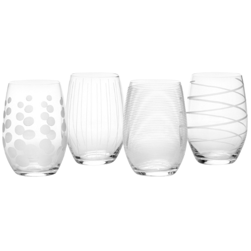 [178958-BB] Cheers Stemless Wine Glass Set 4pc