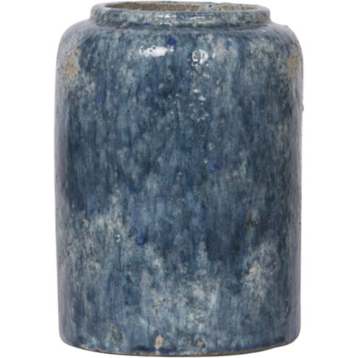 [179120-BB] Firth Round Vase Blue 7x9.5in