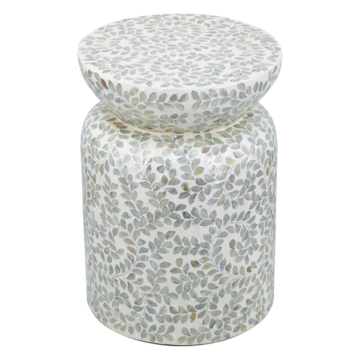 [179131-BB] Vine Capiz Shell Accent Stool 14x20in