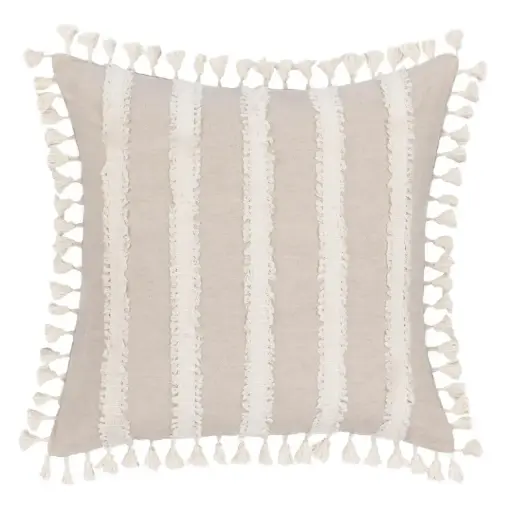 [179452-BB] Edisto Pillow Beige Ivory 22x22in