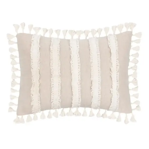 [179453-BB] Edisto Pillow Beige Ivory 14x20in