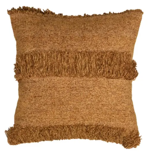 [179482-BB] Luani Fringe Pillow Cognac 18in