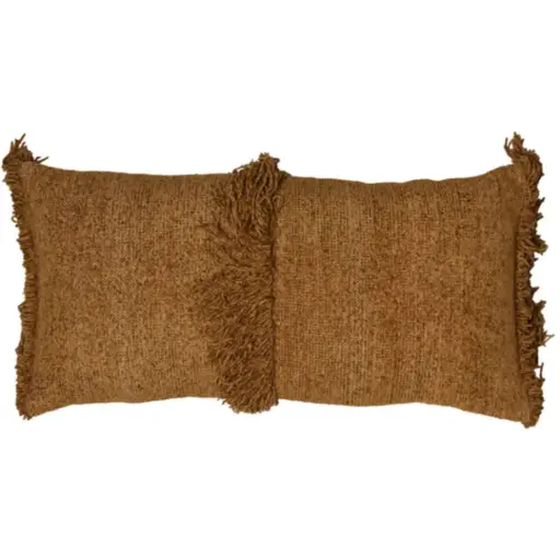 [179495-BB] Luani Fringe Bolster Cognac 12x24in