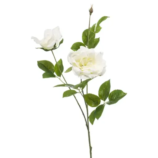 [179542-BB] Rose Liza Spray White 31.5in