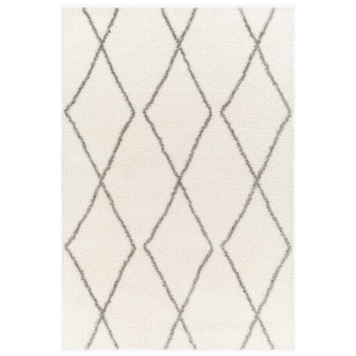 [179603-BB] Cloudy Shag Rug Cream & Grey 8x10ft