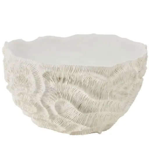 [179796-BB] Coralli White Bowl 14x8in
