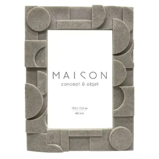 [179802-BB] Beige Polyresin Photo Frame 6x8in