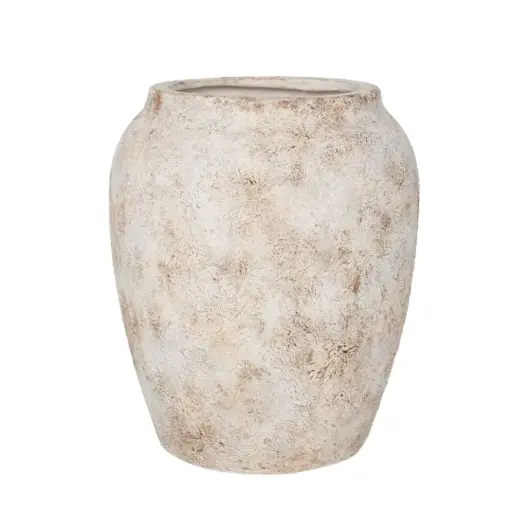 [179820-BB] Scopelos Planter Distressed White 12x14.5in