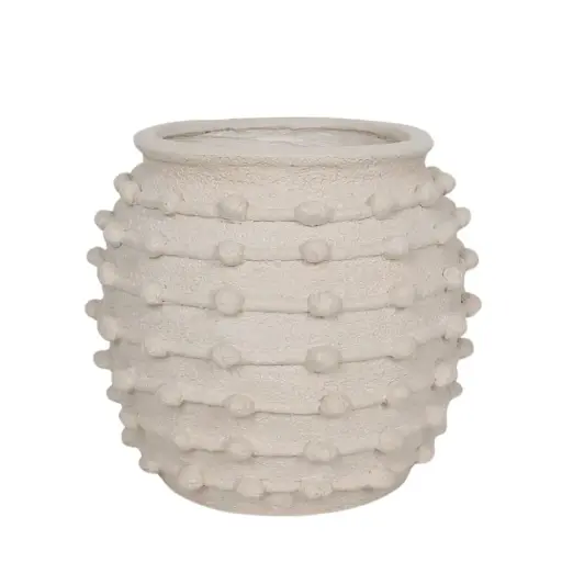 [179821-BB] Nisyros Planter Ivory 14.5in