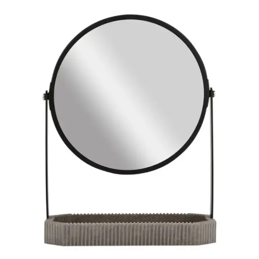 [179980-BB] Wire Standing Cosmetic Mirror Grey