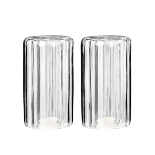 [179998-BB] Allure Glass Salt & Pepper Set 2pc