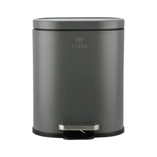 [180006-BB] Ovoid Soft Close Step Can Grey 6L