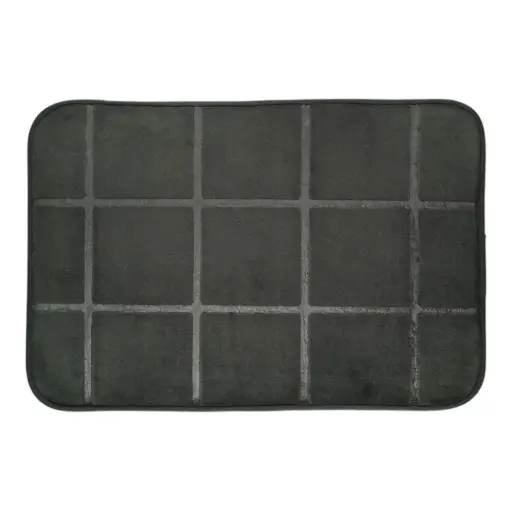 [180008-BB] Tiles Bath Mat Black 