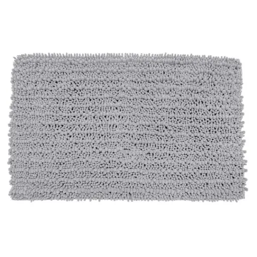 [180011-BB] Shaggy Bath Mat Light Grey