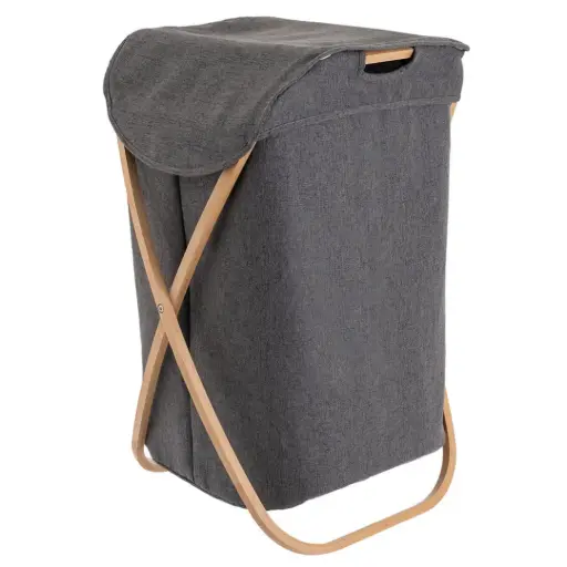 [180018-BB] Foldable Laundry Basket Grey 100L