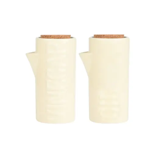 [180042-BB] Allure Stoneware Oil & Vinegar Set 2pc