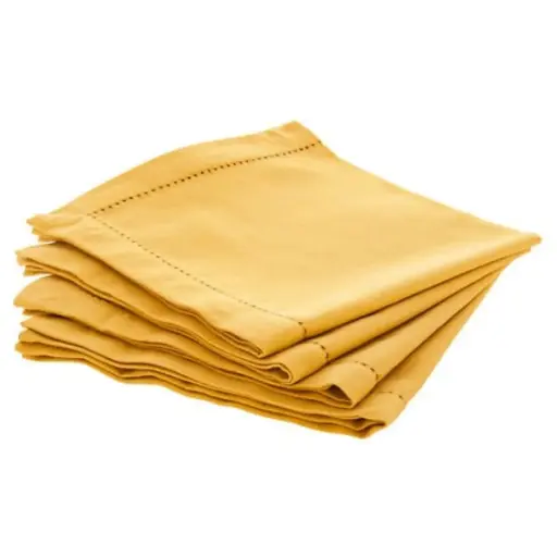 [180082-BB] Chambray Napkin Set Ocher 4pc