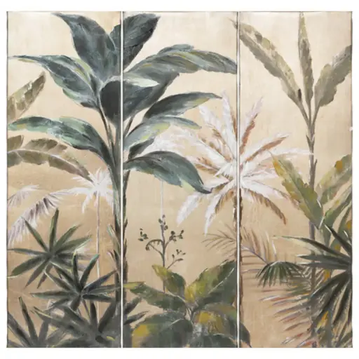 [180090-BB] Painted Triptych Canvas 35x35in