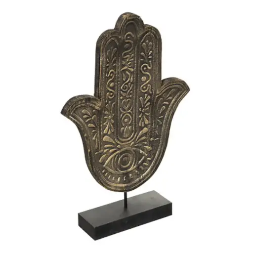 [180091-BB] Terre d'Oasis Wood Hand Ornament 15cm