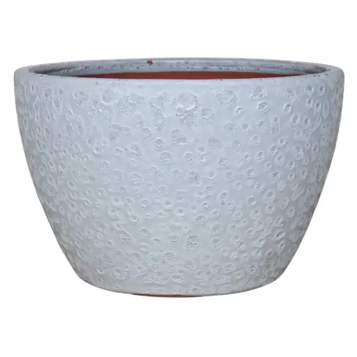 [180142-BB] Lava Planter White 11in