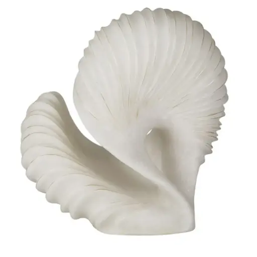 [180126-BB] Evanston Quartz Resin Shell Statuary White 14in