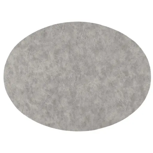 [180244-BB] Troja Oval Placemat Silver 13x18in