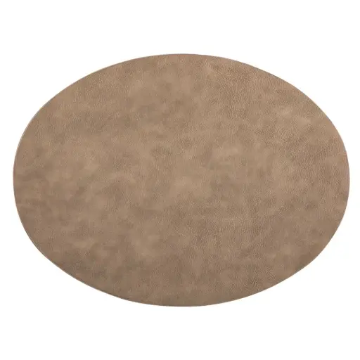 [180245-BB] Troja Oval Placemat Taupe 13x18in